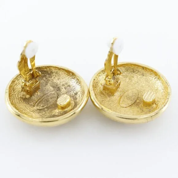 CHANEL Gold Logo Earrings - Picture 4 of 8